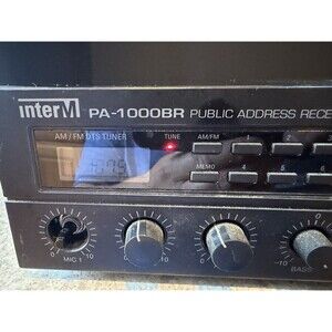 Inter-M PA-1000BR Public Address Receiver AM/FM Tuner 30W PA Amp Powers On